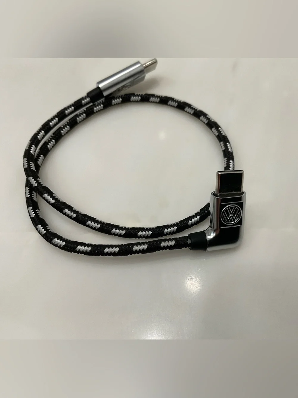 VW USB-C to USB-C Braided Charging Cable - 14” long - BLACK - R61